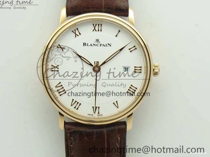 0324 SportInspired Villeret 6669 SS HG 1:1 Best Edition White Dial On Leather Strap V 8099